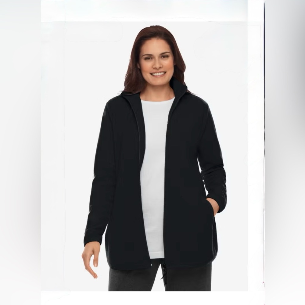 Black Zip Front Microfleece